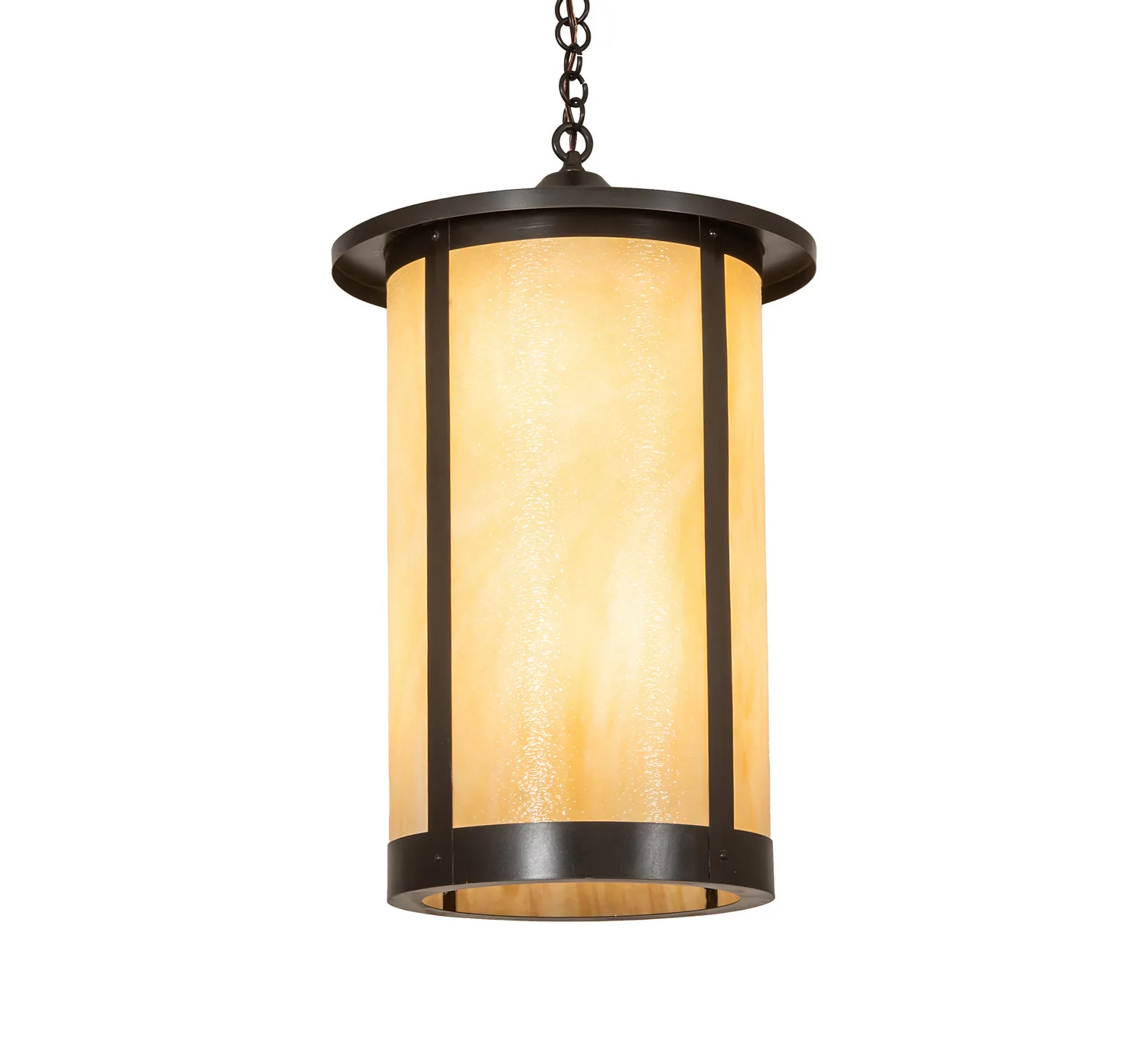 Fulton Eight Light Pendant in Craftsman Brown