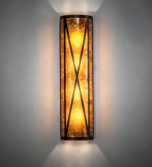 8" Wide Saltire Craftsman Wall Sconce