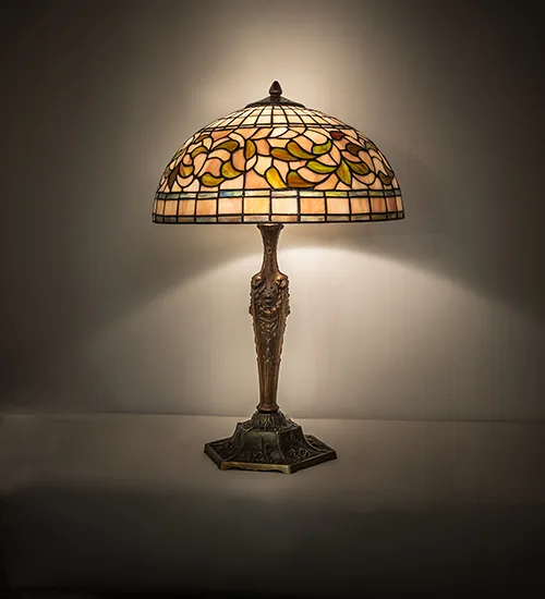 23" High Tiffany Turning Leaf Table Lamp