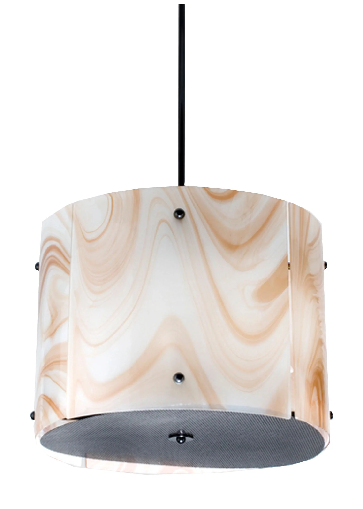 Metro Four Light Pendant in Black Metal