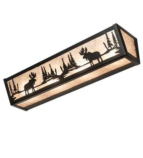 24" Wide Moose at Lake Vanity Light - Image 6