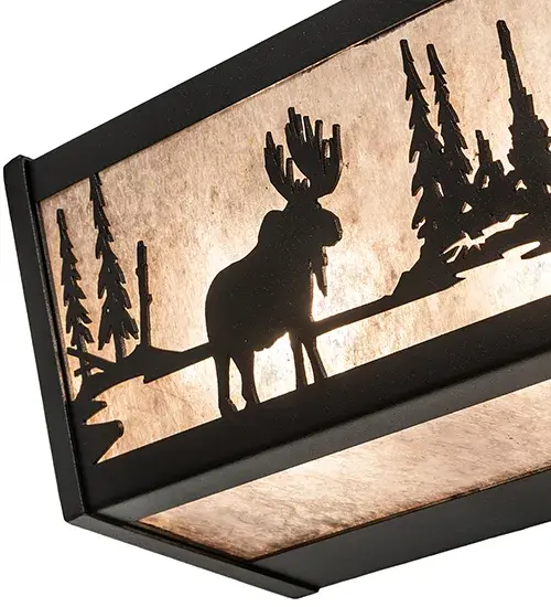24" Wide Moose at Lake Vanity Light - Image 9