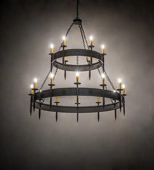 69" Wide Calandra 18 Light Two Tier Chandelier