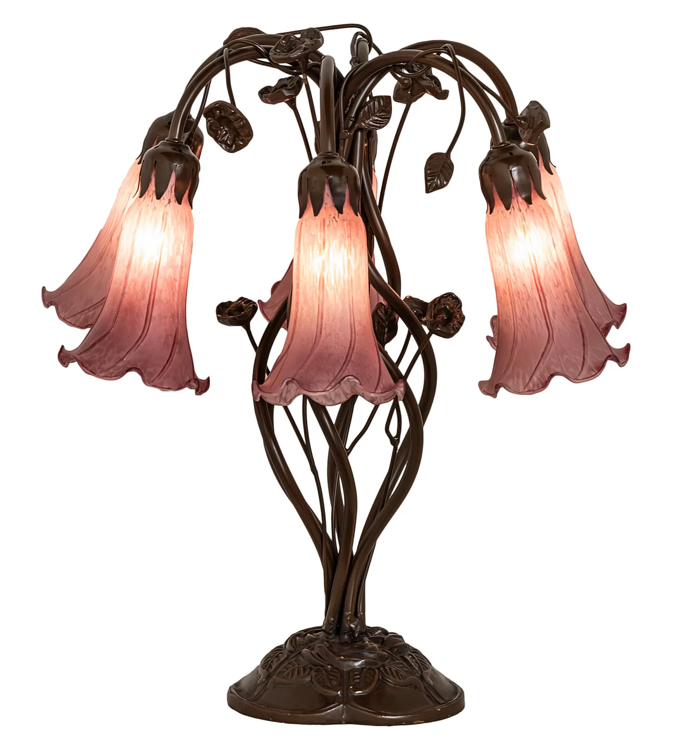 Lavender Six Light Table Lamp in Mahogany Bronze