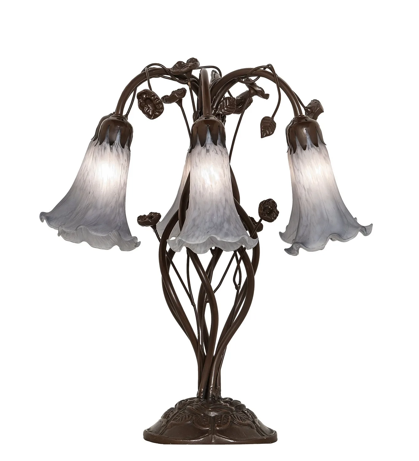 Gray Six Light Table Lamp in Mahogany Bronze