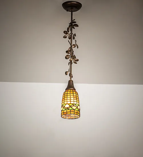 5" Wide Tiffany Acorn Mini Pendant