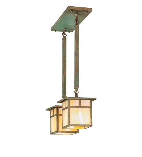 20" Long Hyde Park "T" Mission 2 Light Island Pendant - Image 8