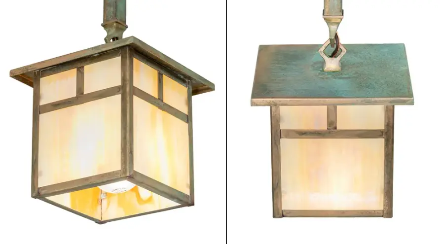 20" Long Hyde Park "T" Mission 2 Light Island Pendant - Image 9