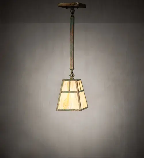 6" Square Hyde Park "T" Mission Mini Pendant - Image 1