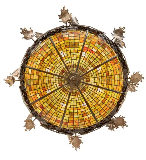 48" Wide Oak Leaf & Acorn Semi-Flushmount - Image 7