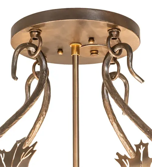 48" Wide Oak Leaf & Acorn Semi-Flushmount - Image 10