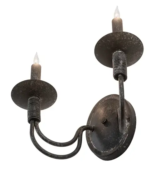 14" Wide Bell 2 Light Wall Sconce - Image 6