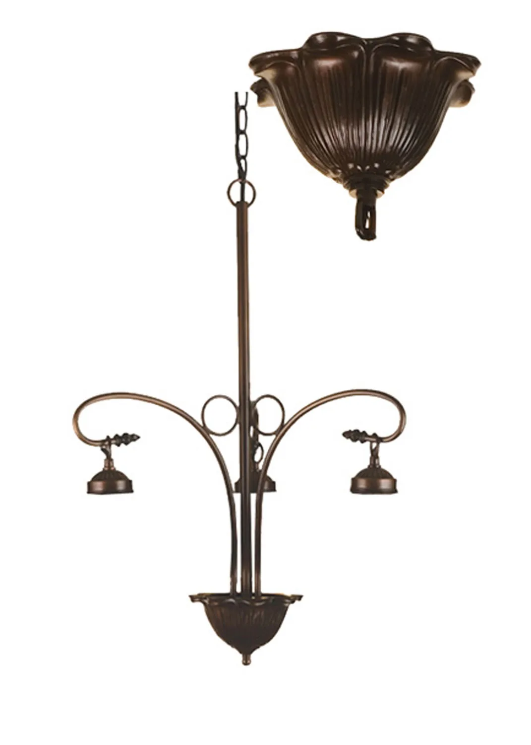 Lone Deer Three Light Chandelier Hardware in Mahogany Bronze