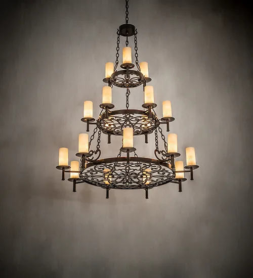 48" Wide Newcastle 18 Light Three Tier Chandelier