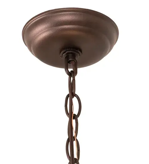 13" Wide Oak Leaf & Acorn Pendant - Image 9