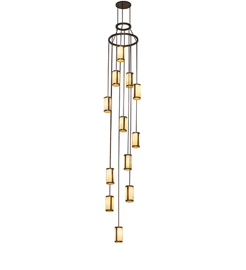 30" Wide Cartier 12 Light Cascading Chandelier