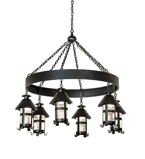 50" Wide Rutland 6 Lantern Chandelier - Image 2