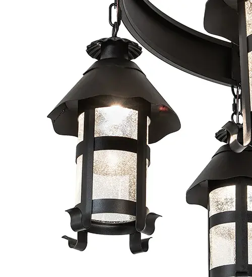 50" Wide Rutland 6 Lantern Chandelier - Image 8