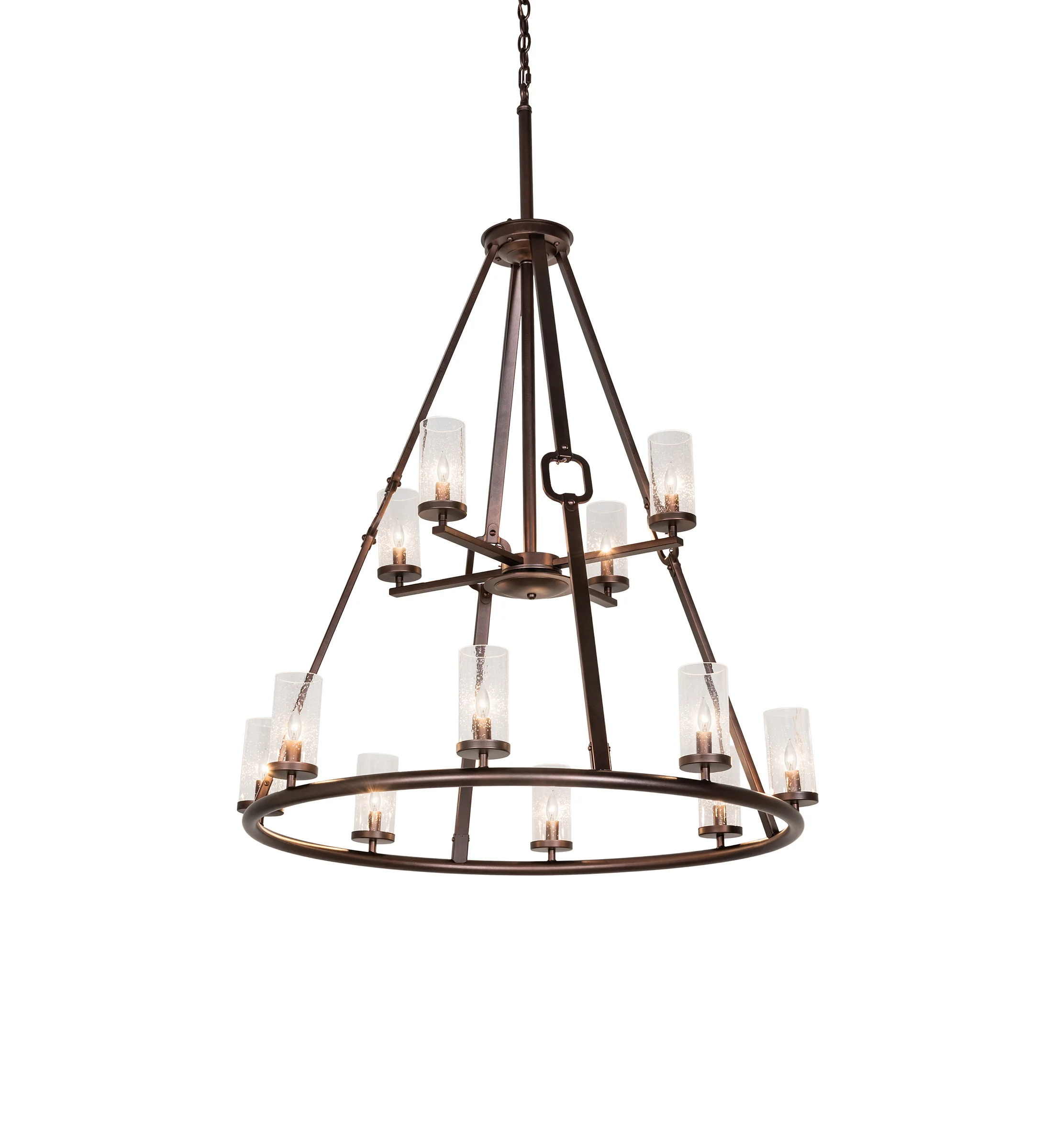 Loxley 12 Light Chandelier in Mahogany Bronze