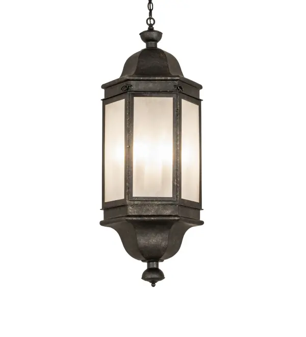Expert craftsmanship comes to light with a stunning classic lantern design that entices. This exquisite ceiling pendant features a Golden Bronze finish and a Frosted Rainstone Idalight Lens. The overall height ranges from 52 to 99 inches as the chain can be adjusted in the field. The indoor/outdoor fixture is ideal for residential, hospitality and commercial settings. The Gascony Lantern Pendant is included in our American-made, American-designed, handcrafted Traditional Collection and manufactured in Yorkville, New York. UL and cUL listed for dry, damp and wet locations. Finish: Golden Bronze Glass: Frosted Rainstone Idalight Width: 18.00" Height: 52.00" Length: 18.00" Weight: 36.00 lb Number of Bulbs: 6 Maximum Wattage: 60.00 W Bulb Type: B10 Bulb Base: E12 Material: Steel Country of Origin: USA Safety Rating: Wet