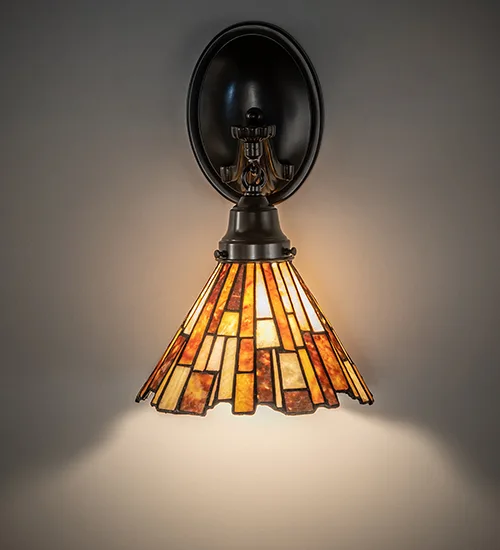 8" Wide Delta Jadestone Wall Sconce