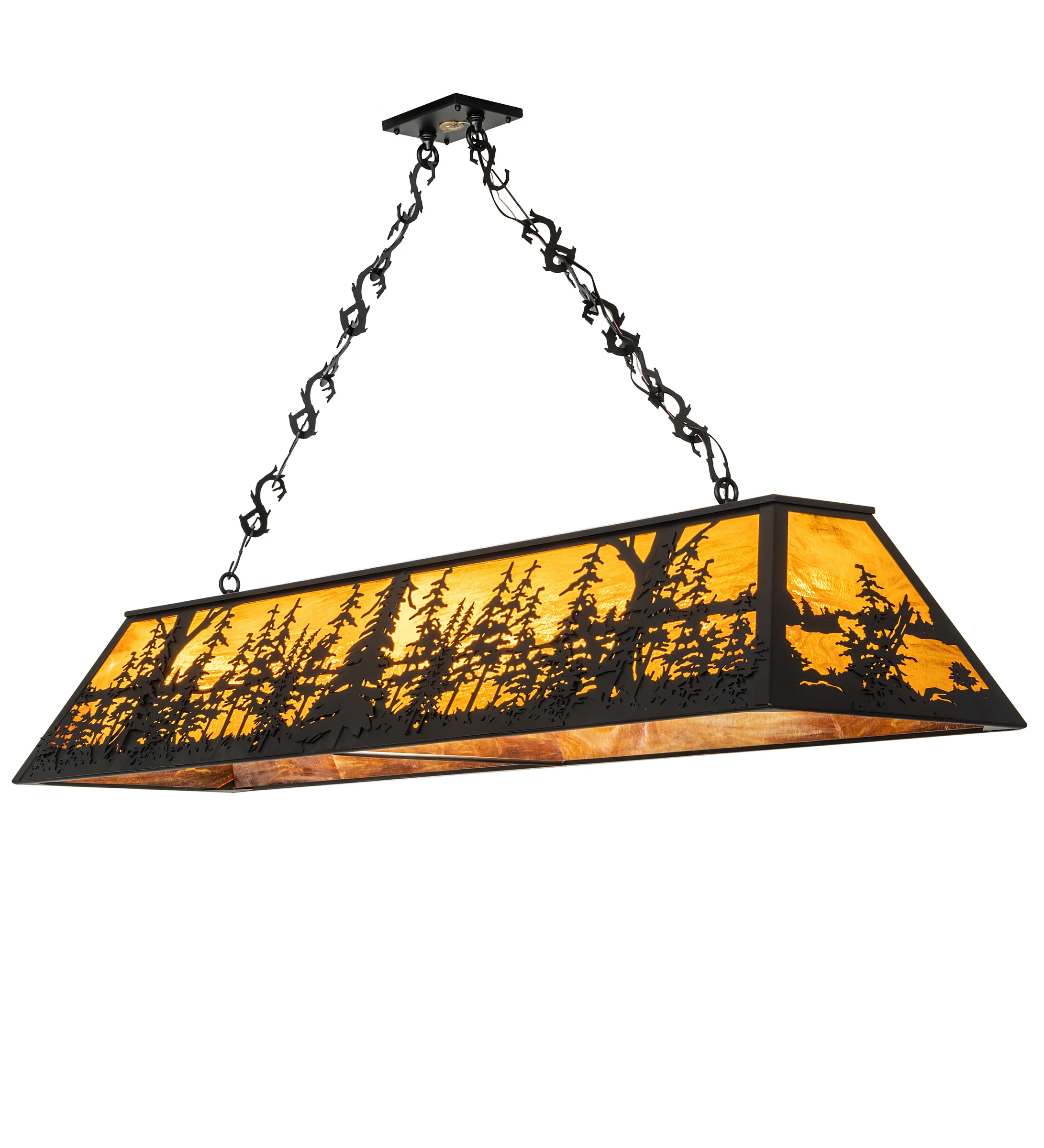 Tall Pines 11 Light Pendant in Textured Black