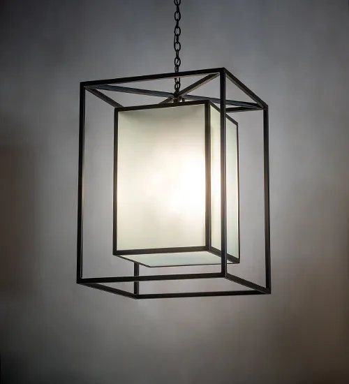 24" Square Kitzi Box Pendant