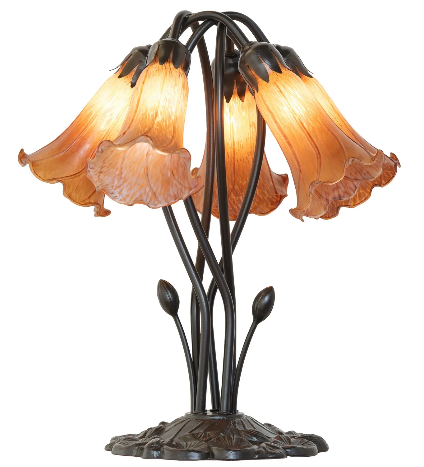 Amber Five Light Table Lamp in Mahogany Bronze