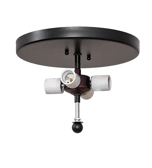 23.5" Wide Oak Leaf & Acorn Flushmount - Image 9