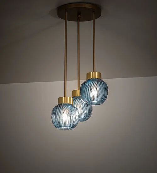 14" Wide Bola 3 Light Cascading Pendant