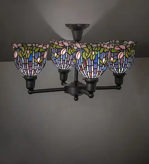 The Tiffany Flowering Lotus by Meyda Lighting - Image 1