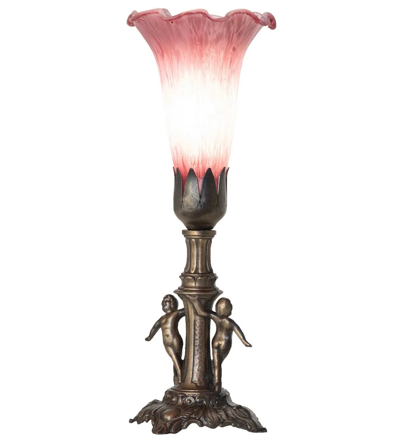 Lavender One Light Mini Lamp in Antique Brass