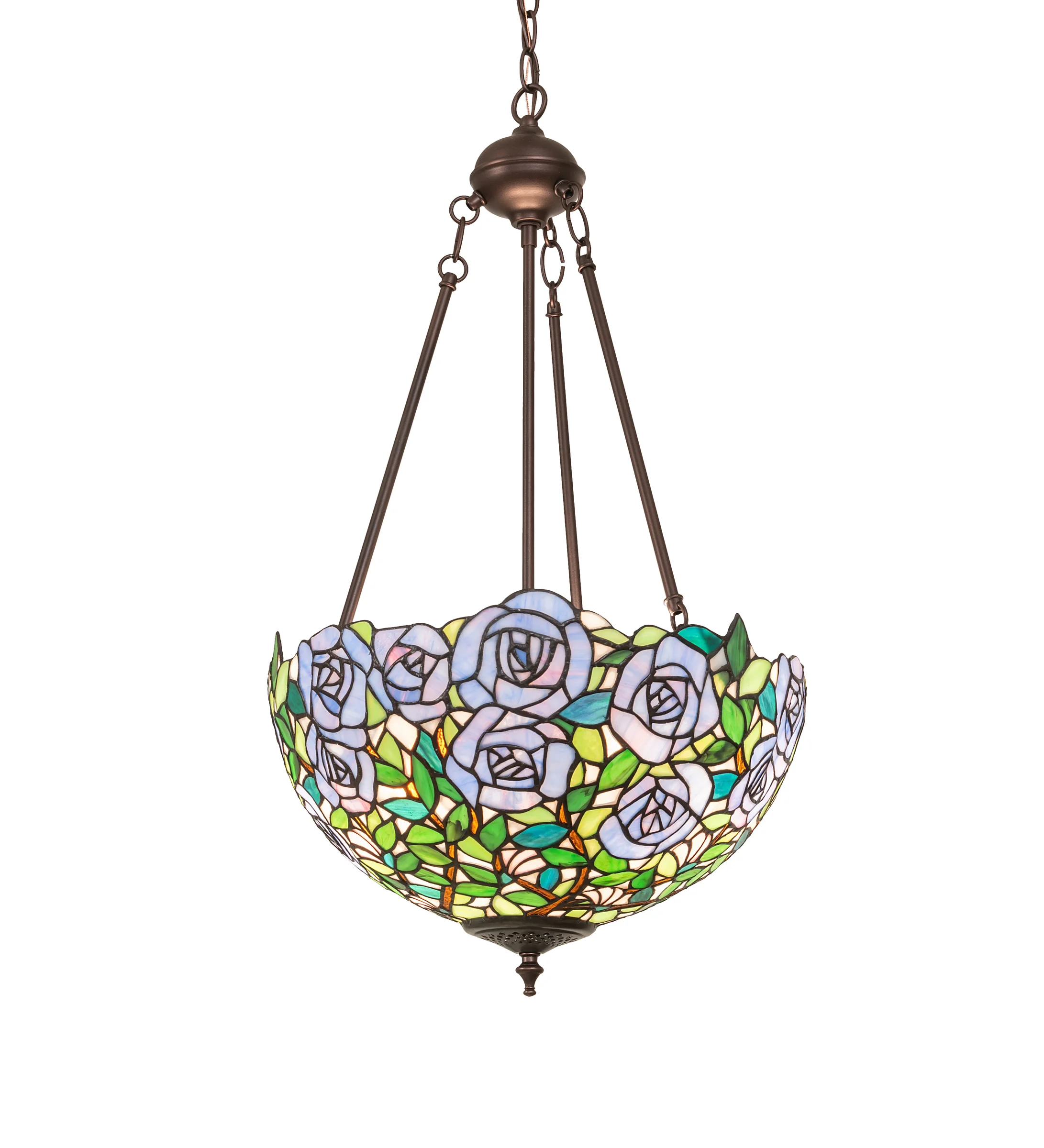 16" Wide Rose Garden Inverted Pendant