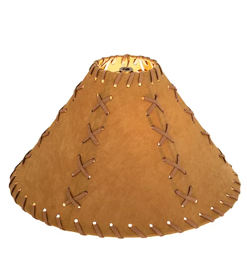 15" Wide Faux Leather Shade