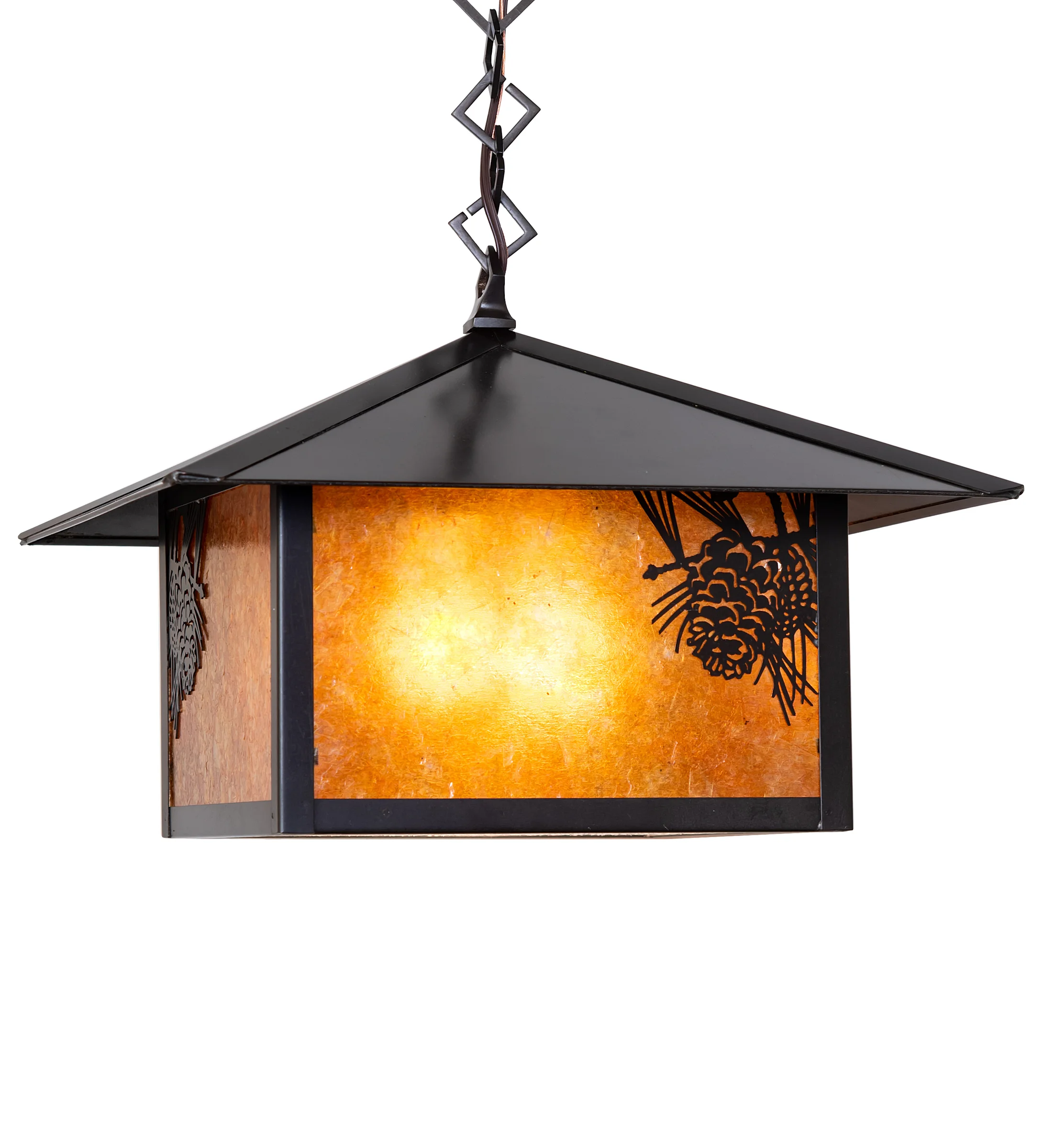Seneca 13" Pendant in Craftsman Brown