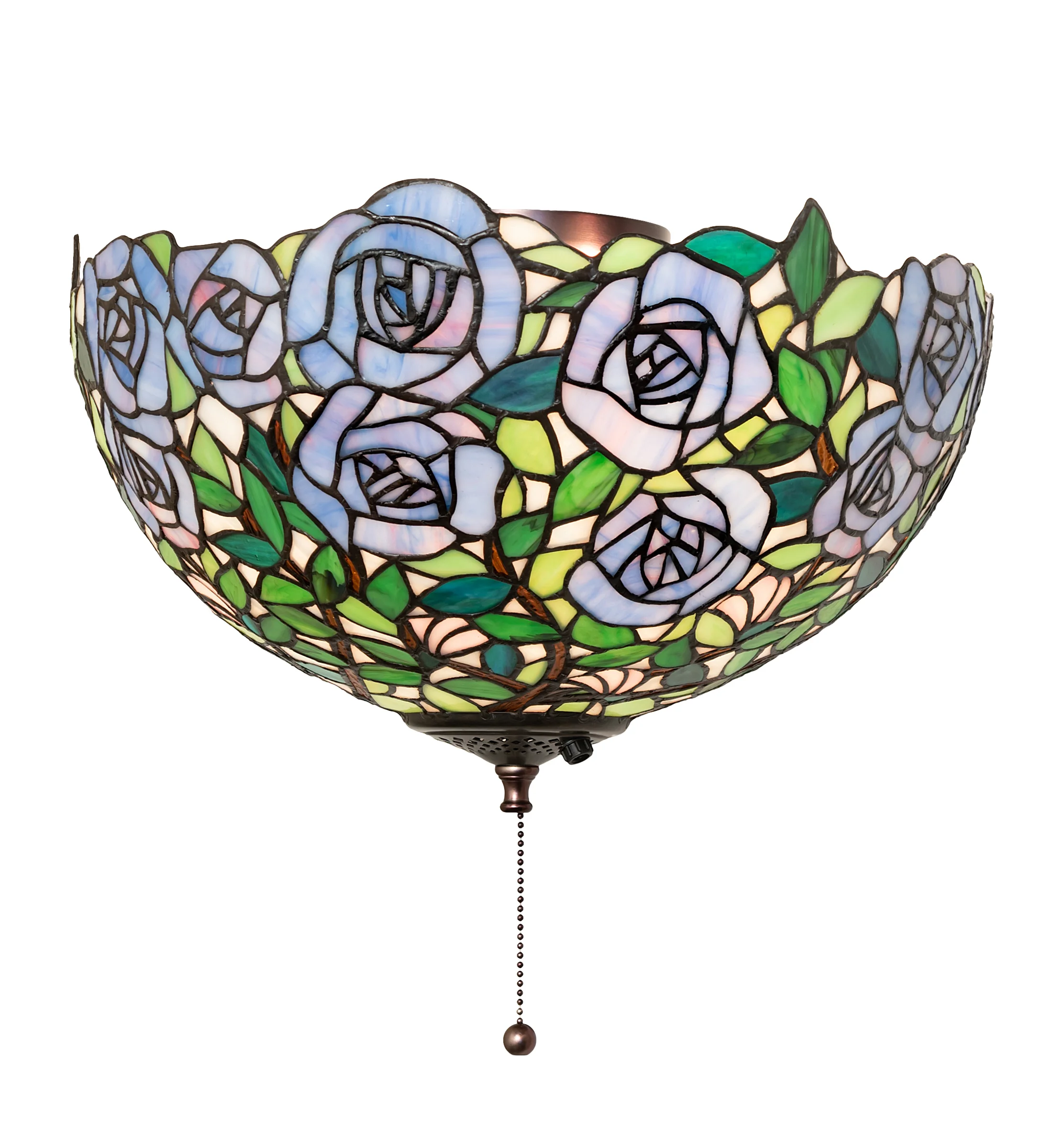 16" Wide Rose Garden Fan Light Fixture