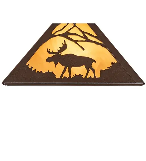 10" Square Lone Moose Mini Pendant - Image 4