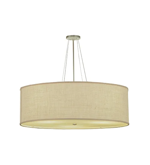 36" Wide Cilindro White Burlap Textrene Semi-Flushmount