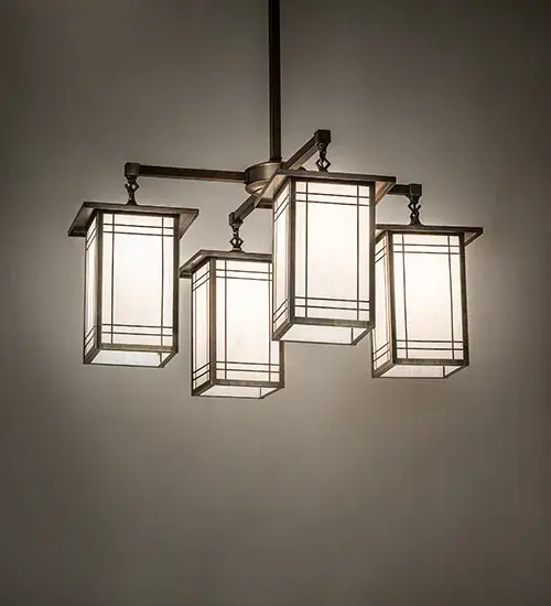 33" Wide Hyde Park Wright 4 Light Chandelier - Image 1