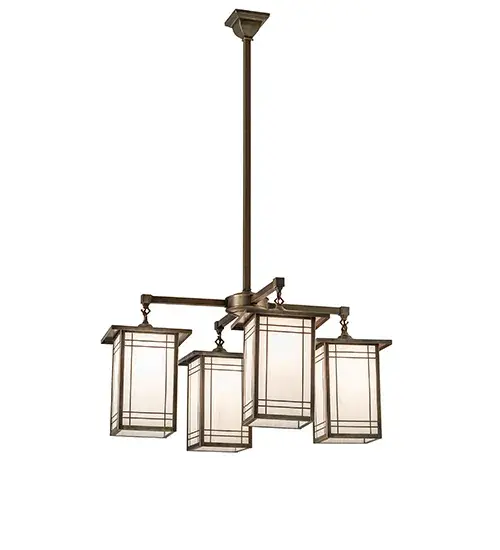 33" Wide Hyde Park Wright 4 Light Chandelier - Image 11