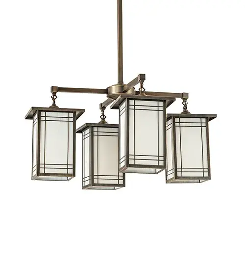 33" Wide Hyde Park Wright 4 Light Chandelier - Image 3