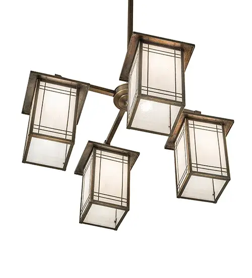 33" Wide Hyde Park Wright 4 Light Chandelier - Image 6