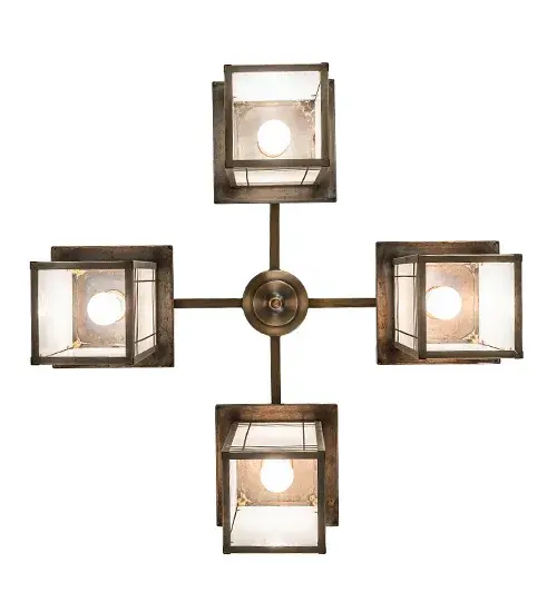 33" Wide Hyde Park Wright 4 Light Chandelier - Image 7