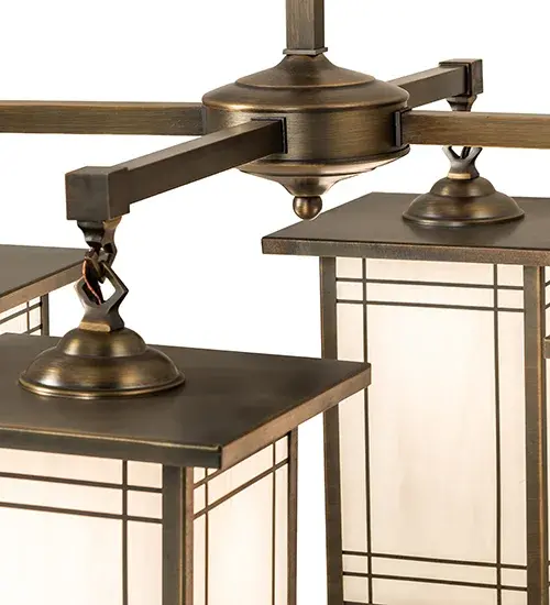 33" Wide Hyde Park Wright 4 Light Chandelier - Image 9