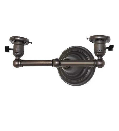 12" Wide Revival Black 2 Light Wall Sconce Hardware