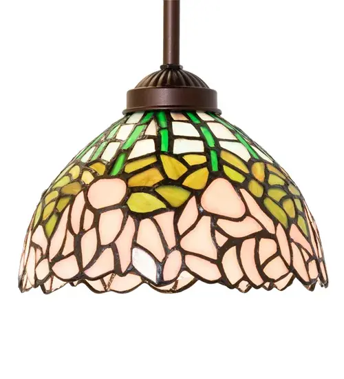 8" Wide Tiffany Cabbage Rose Mini Pendant - Image 2