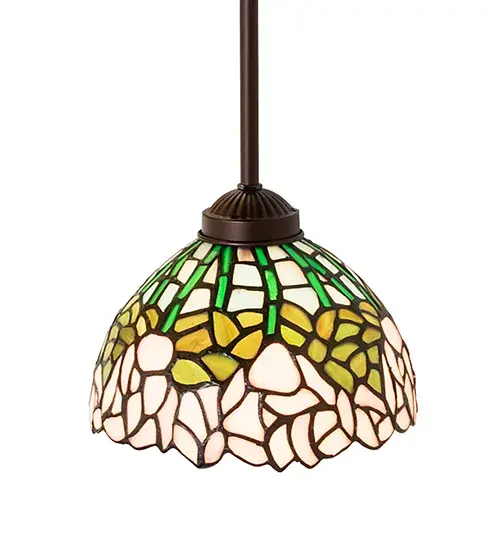 8" Wide Tiffany Cabbage Rose Mini Pendant - Image 4