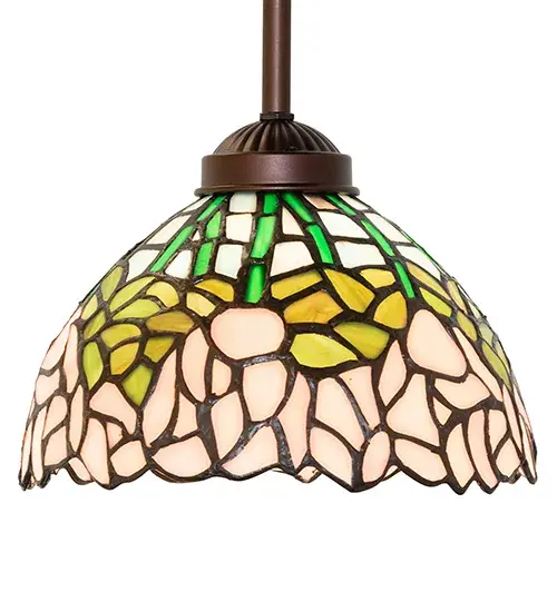 8" Wide Tiffany Cabbage Rose Mini Pendant - Image 5