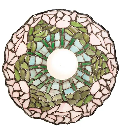 8" Wide Tiffany Cabbage Rose Mini Pendant - Image 7