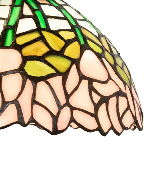 8" Wide Tiffany Cabbage Rose Mini Pendant - Image 8